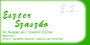 eszter szaszko business card